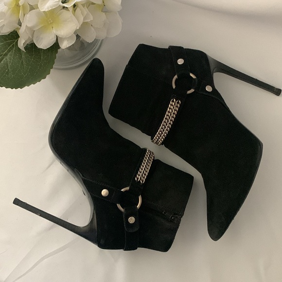 SAINT LAURENT PARIS Chain Harness Stiletto Heel Bootie - Picture 3 of 15
